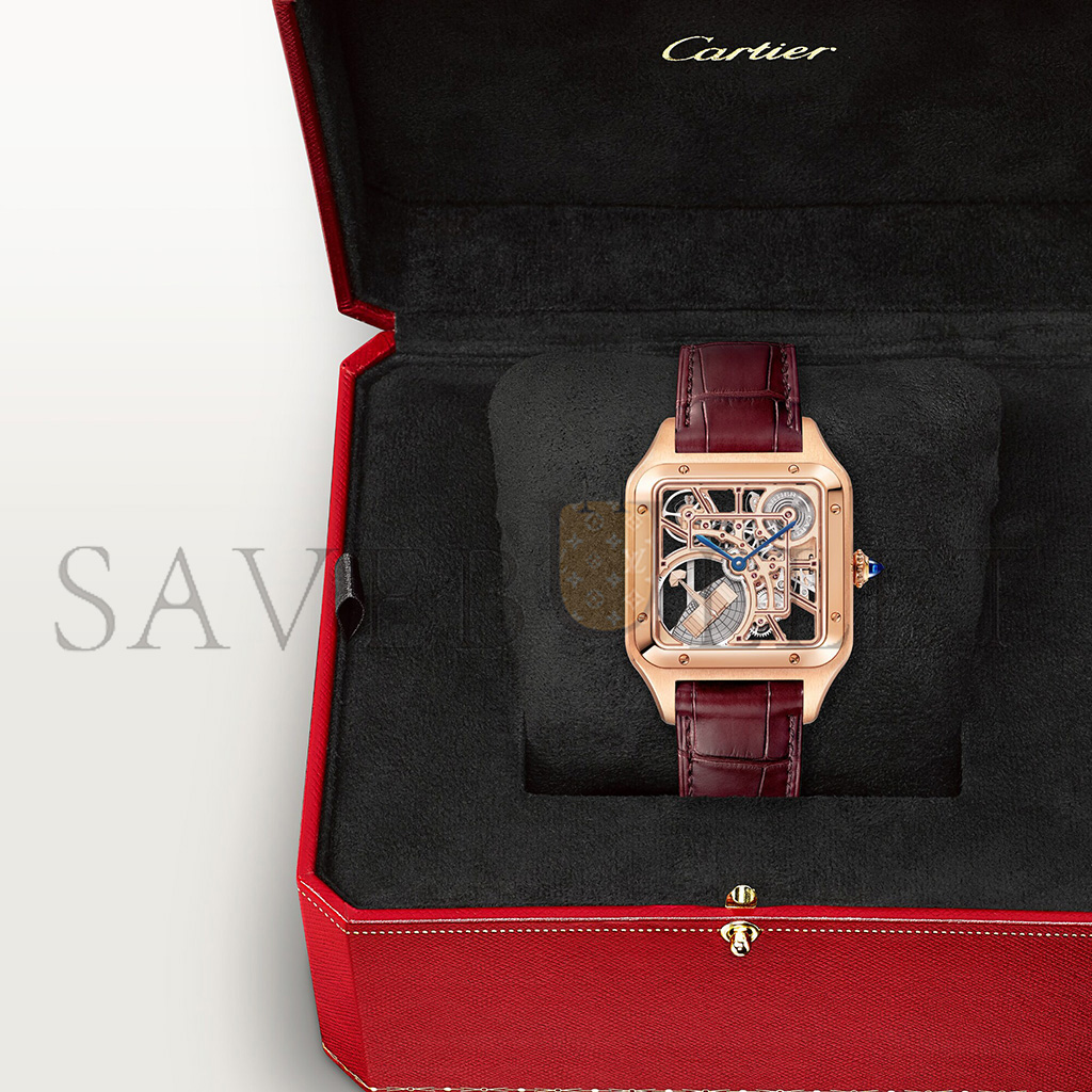 CARTIER SANTOS-DUMONT SKELETON WATCH WITH MICRO-ROTOR WHSA0030 CARTIER SANTOS-DUMONT SKELETON WATCH WITH MICRO-ROTOR WHSA0030